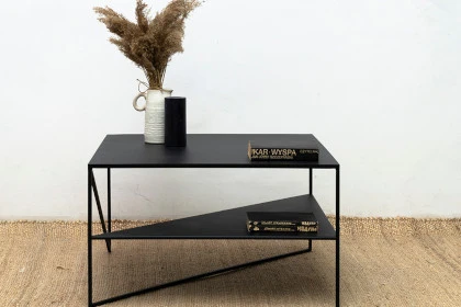 Czarny stolik metalowy z półką Object034 NG Design